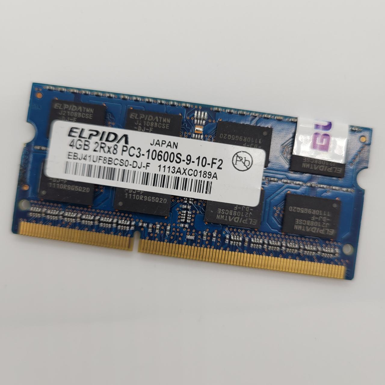 Оперативна пам'ять для ноутбука Elpida SODIM DDR3 4Gb 1333MHz 10600s CL9 (EBJ41UF8BCS0-DJ-F) Б/В