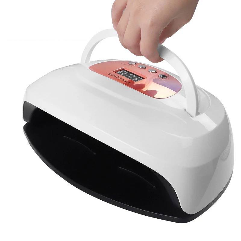 Лампа SUN X8 MAX (UV/LED) для сушіння нігтів на дві руки зі знімним дном 150 Вт.