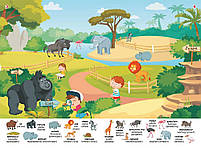 Книга Перший віммельбух із наліпками Зоопарк, фото 2