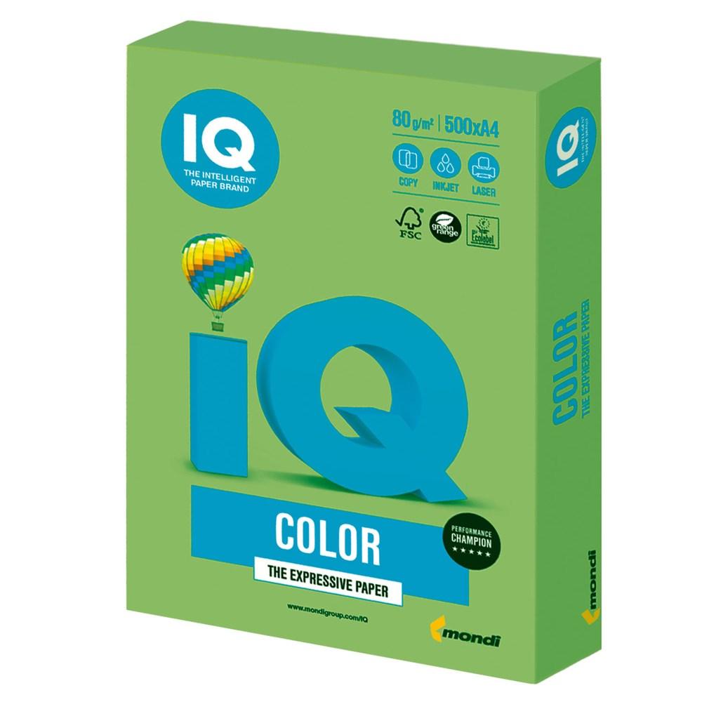 Папір кольоровий А4 IQ Color 80 г/м2 LG46 насичений зелений 500 арк, фото 1