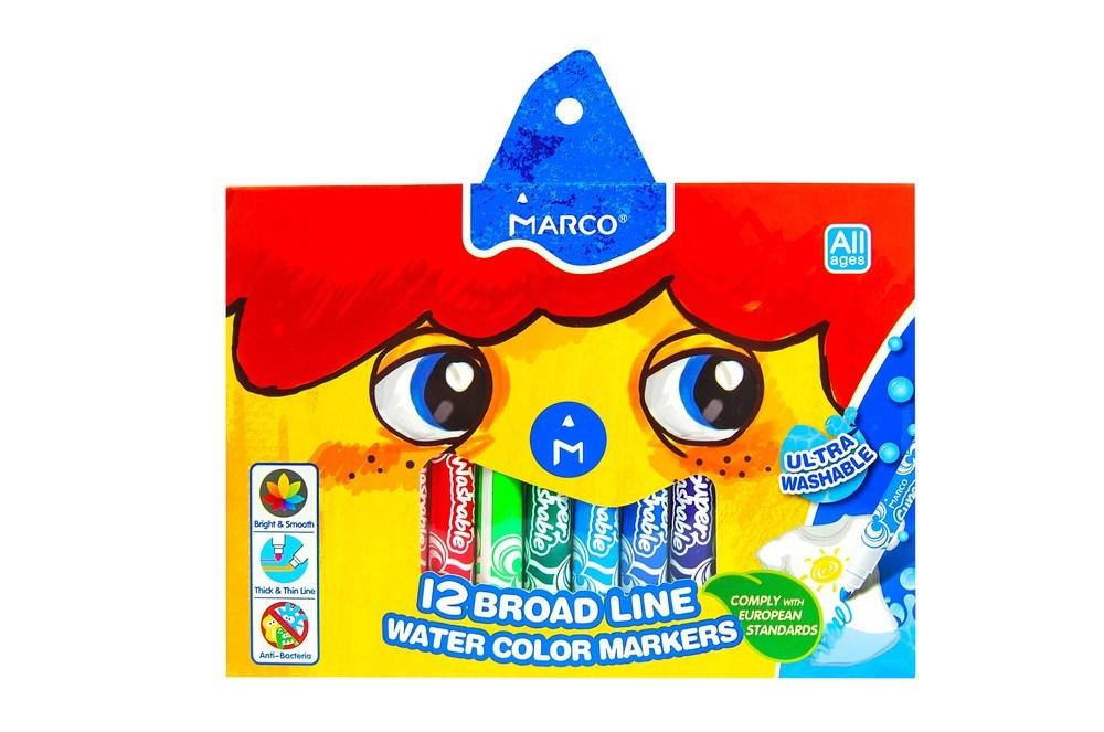 Фломастери Marco Super Washable Jumbo CB 12 кол, фото 1