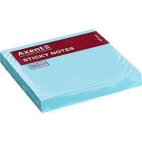 Блок паперу з липким шаром Axent 75*75*100 арк блакитний пастель