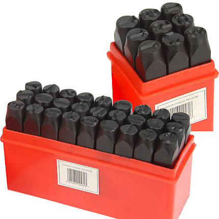 Набір цифр та спеціальних символів 10 мм 36шт Mar-Pol M57488, фото 1