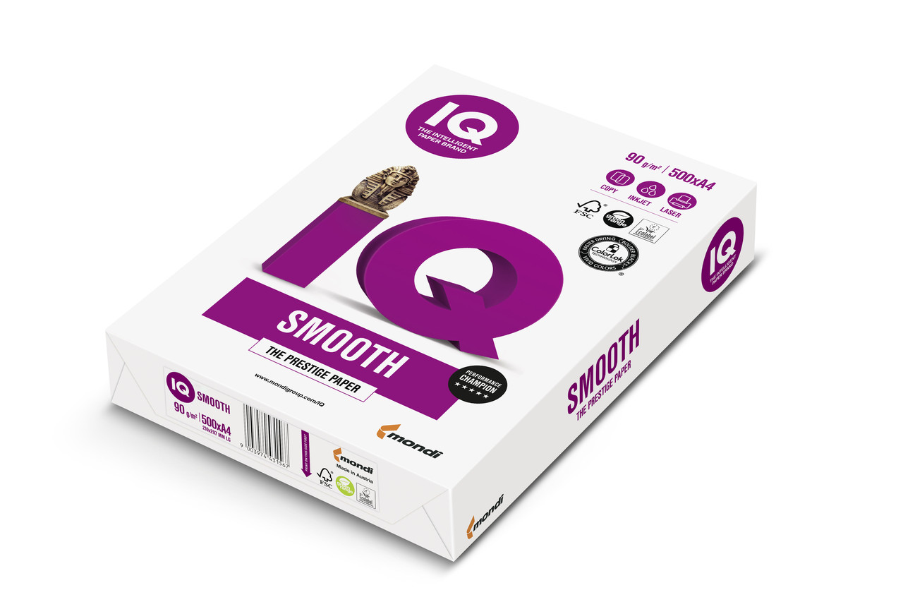 Папір офісний А4 IQ Smooth 90 г/м2 500 арк