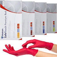 Нитриловые перчатки Medicom SafeTouch Advanced Red, плотность 4 г. - красные (100 шт)