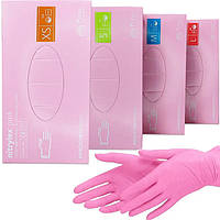 Рукавички нітрилові Nitrylex® Pink, щільність 3.5 г. - рожеві (100 шт)