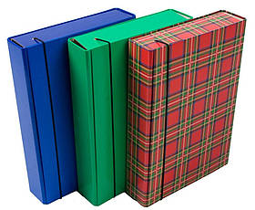 Папка-короб на гумці А4 60 мм ITEM, зелений