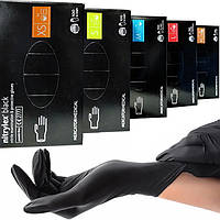 Нітрилові рукавички Nitrylex®, щільність 3.7 г. - PF Black - Чорні (100 шт)