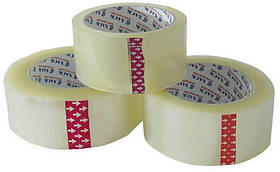 Стрічка клейка пакувальна Хаск 45 мм*100 ярд прозора