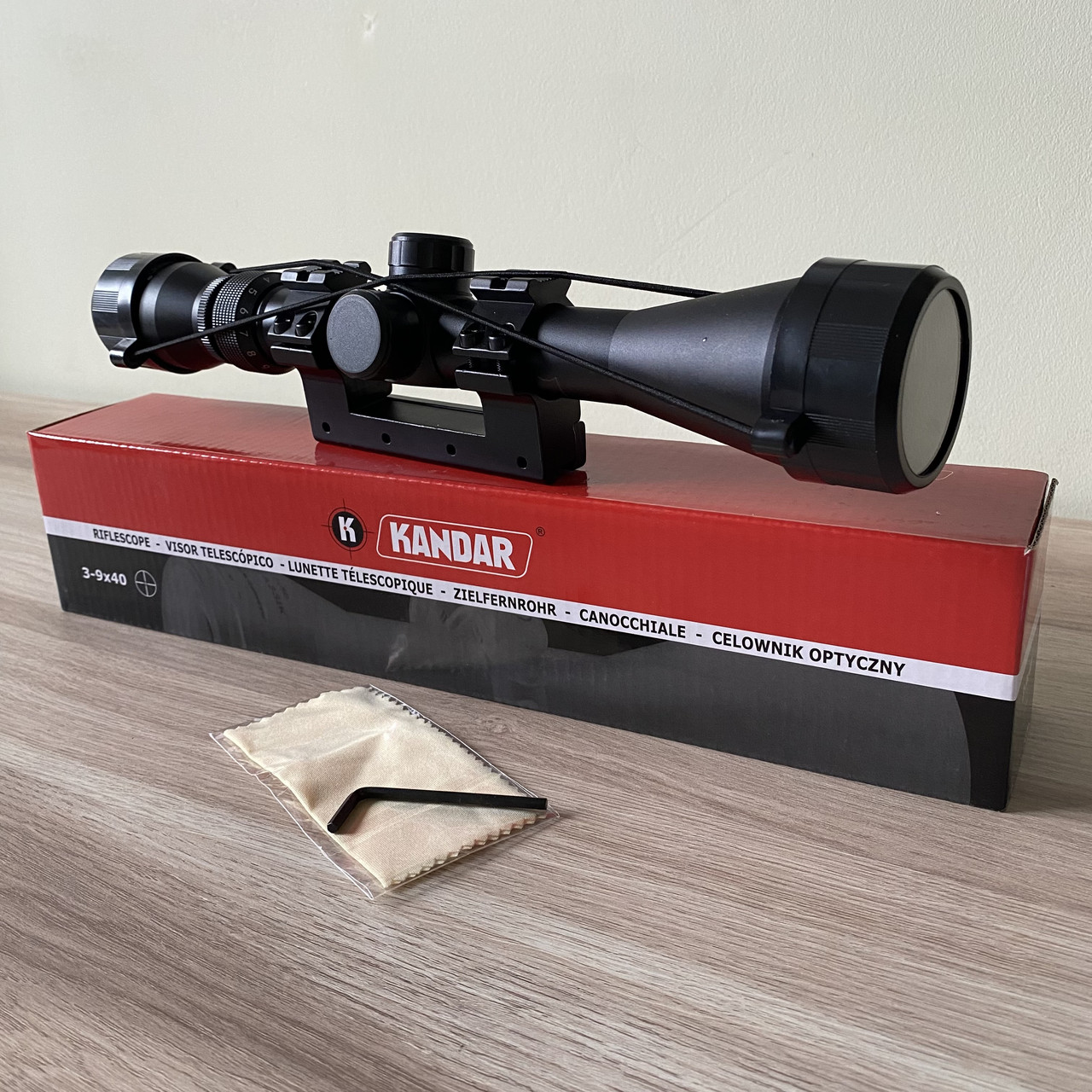 Оптичний приціл Kandar 3-9x40 Польща, оптичний приціл для пневматичних гвинтівок Kandar 3-9x40, оптика