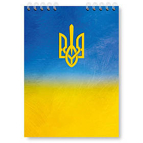 Блокнот А5 48 арк спіраль верх клітинка картон 377 Герб