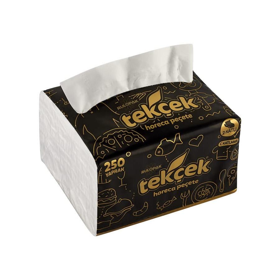 Серветки паперові 2-х шарові, 250 шт, універсальні, 11,6 х18,5см, Rulopak, фото 1