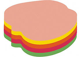 Блок паперу з липким шаром Economix Яблуко 45*50*80 арк 4 кольори неон