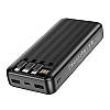 Павербанк повербанк 20000mAh з кабелями BOROFONE BJ20A |2USB/Type-C| Чорний, фото 4