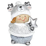 Декоративна новорічна статуетка Дитина у смішній шапці 13 см BonaDi