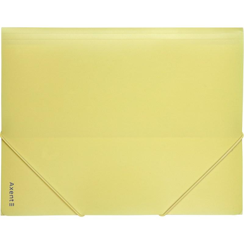 Папка на гумках А4 Axent Pastelini, жовта, фото 1