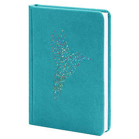 Щоденник недат. А6 екошкіра клітинка блакитний