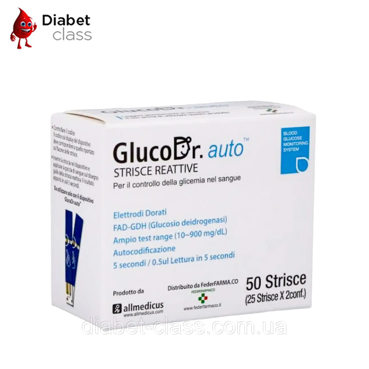 Смужки для глюкометра Глюко Доктор Ауто — 50 шт. — GlucoDr. Auto A