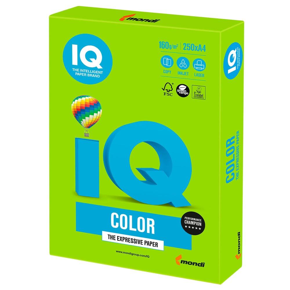 Папір кольоровий А4 IQ Color 160 г/м2 MA42 насичений зелений 250 арк, фото 1