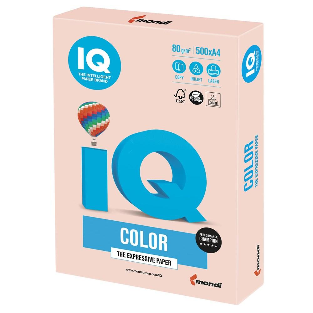 Папір кольоровий А4 IQ Color 80 г/м2 SA24 пастель персиковий 500 арк, фото 1