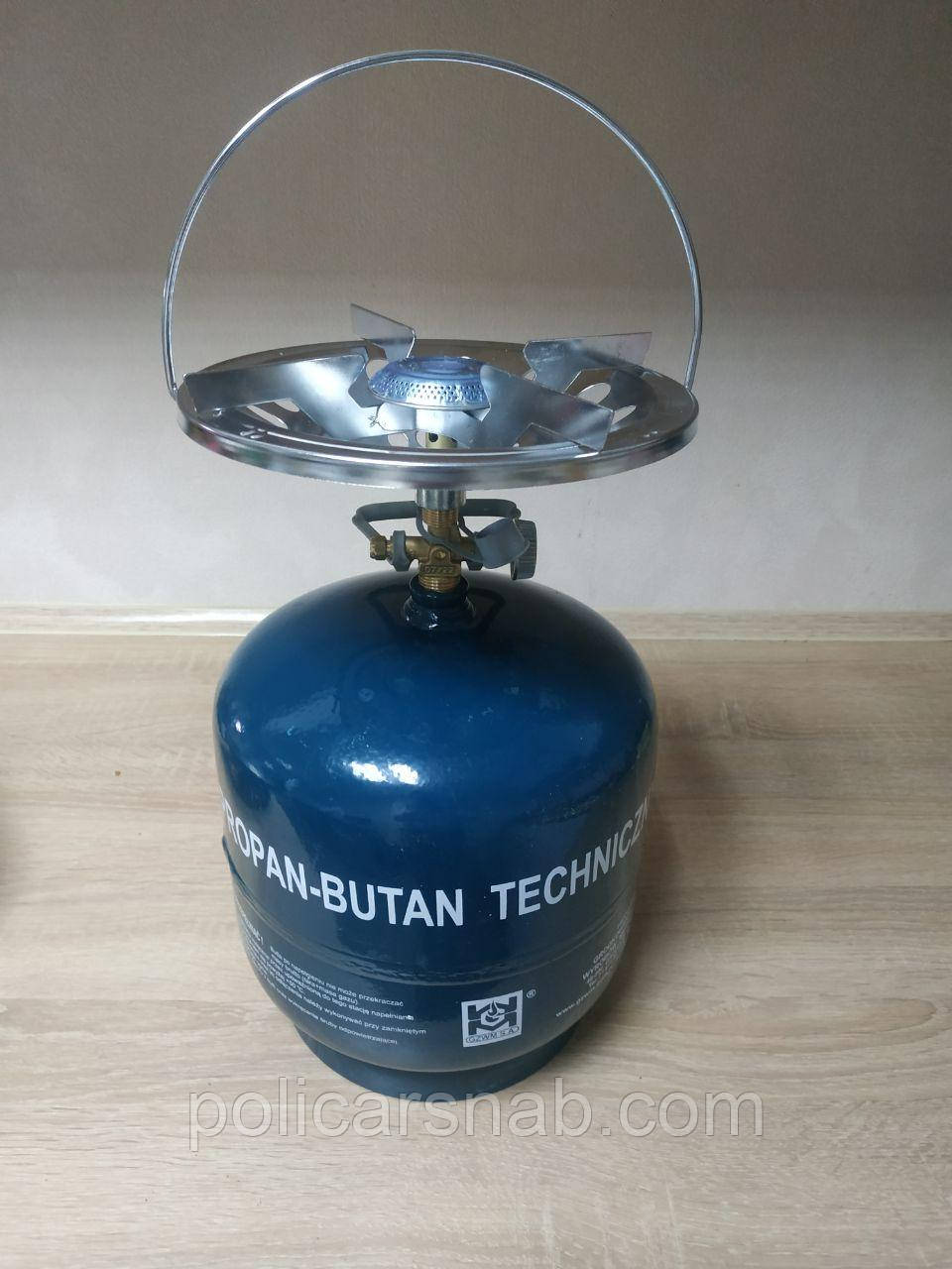 Балон газовий пропан-бутан 7,2 літра 3 кг плюс пальник Польща Propan-Butan TECHNICZNY