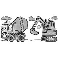 Водяні розмальовки з секретом Бетономішалка, фото 3