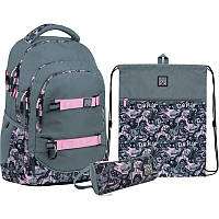 Набор рюкзак школьный + пенал + сумка для обуви WK 727 Fancy
