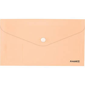 Папка на кнопці Е65 Axent Pastelini, персикова