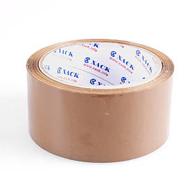 Стрічка клейка пакувальна Хаск 48 мм*66 ярд тютюнова