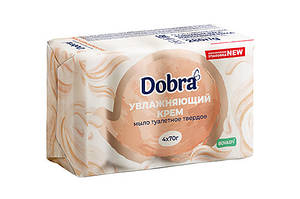 Мило туалетне тверде косметичне 4*70 г екопак Dobra Зволожувальний крем 0807461