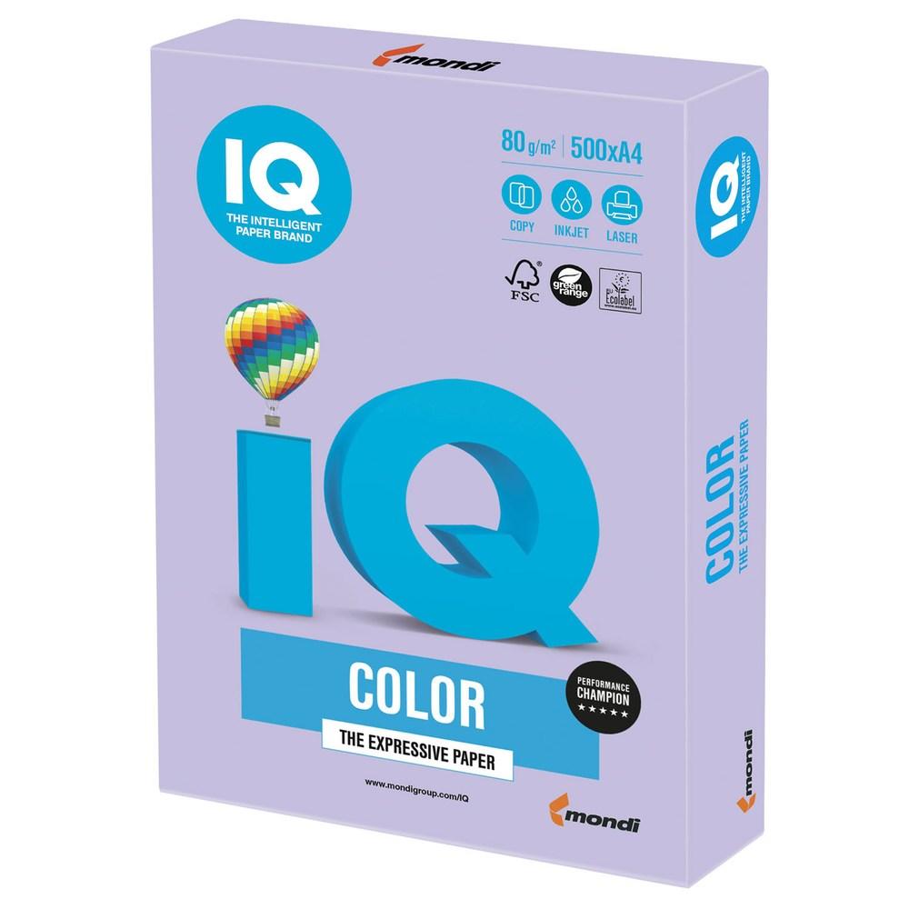 Папір кольоровий А4 IQ Color 80 г/м2 LA12 середній бузковий 500 арк, фото 1