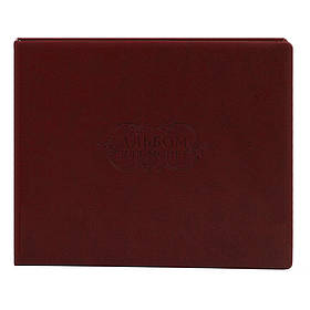 Альбом для монет 235*212, 5 куліс, екошкіра бордо