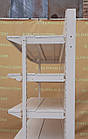 Торгові односторонні (пристінні) стелажі підсилені підпорами «Модерн» 230х132 см., кремові, Б/у, фото 8