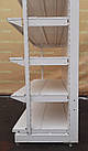 Торгові односторонні (пристінні) стелажі підсилені підпорами «Модерн» 230х132 см., кремові, Б/у, фото 10