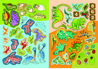 Перші розвивальні наліпки. Динозаври. 55 наліпок, фото 4