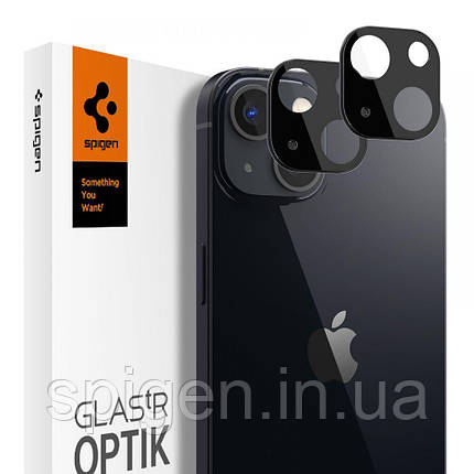 Захисне скло Spigen для камери iPhone 13 / 13 mini — Optik (2 шт.), Black (AGL03395), фото 1