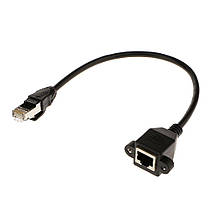 ОЧЕНКА! Кабель перехідник з'єднувач LAN RJ45 Male — RJ45 Female 8 Pin (30 см), фото 5