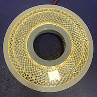 Белый точечный 12см круглый врезной светильник со стразами (16-MKD-C23 WH)