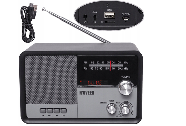 Акумуляторний радіоприймач N'oveen PR9501 AM, FM BLUETOOTH, фото 1