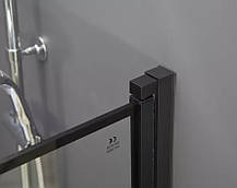 Скляна шторка для ванни AVKO Glass RDY24 70х140см Black, фото 3