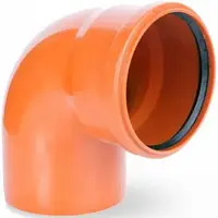 Колено канализационное 110/90* оранжевое (наружное)