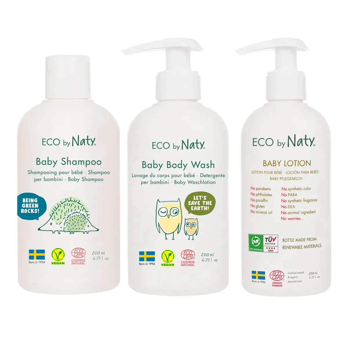 Набір органічної дитячої косметики Eco by Naty, фото 1