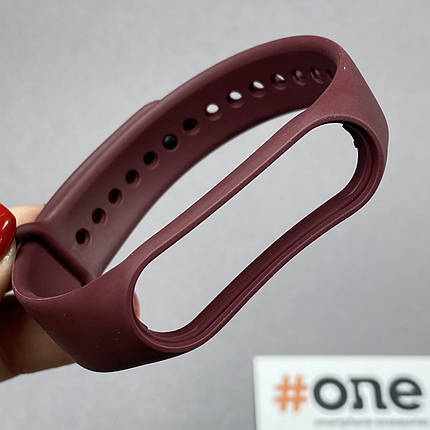 Ремінець для Xiaomi Mi Band 7 силіконовий ремінець для фітнес браслета сяомі мі бенд 7 бордовий BND, фото 1