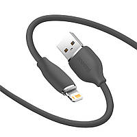 Кабель для быстрой зарядки USB на Lightning 2.4A BASEUS Jelly Liquid Silica Gel 1.2м (черный)