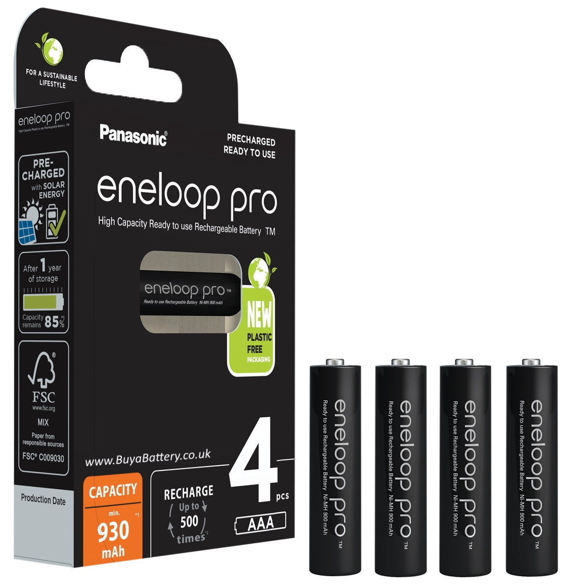 Акумулятор PANASONIC Eneloop Pro ААА/R03 930mAh