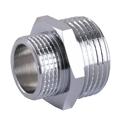 Ниппель SOLOMON 1/2″х3/8″ НН хром 8208, фото 1