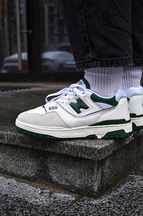 Кросівки чоловічі New Balance 550 White Green Нью Беланс 550 Вайт Грін 41, фото 2