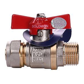 Кран кульовий SOLOMON 16х1/2" B1183 зовнішня різь, фото 1
