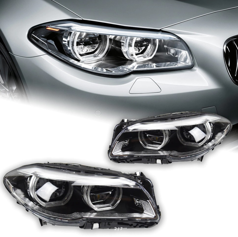 Передние фары BMW F10 тюнинг Full Led оптика (замена родного ксенона) - фото 1 - id-p1720581286