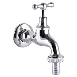 Кран SOLOMON вентильний поливальний 1/2 ⁇ CHROM T5071, фото 3